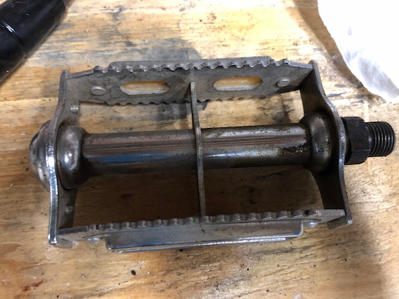 The original pedals still turned freely with no slop on the spindle.