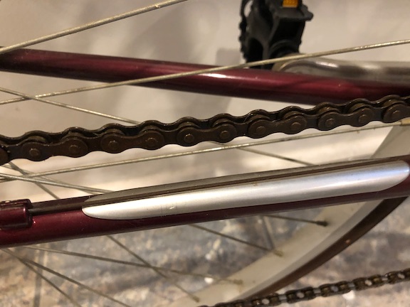 As on the Principessa, the chainstay has a nice chromed protector, rather than a cheap sticker. These should come back.